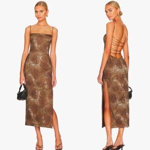 Mirror Palais Brown Paisley S&M Dress